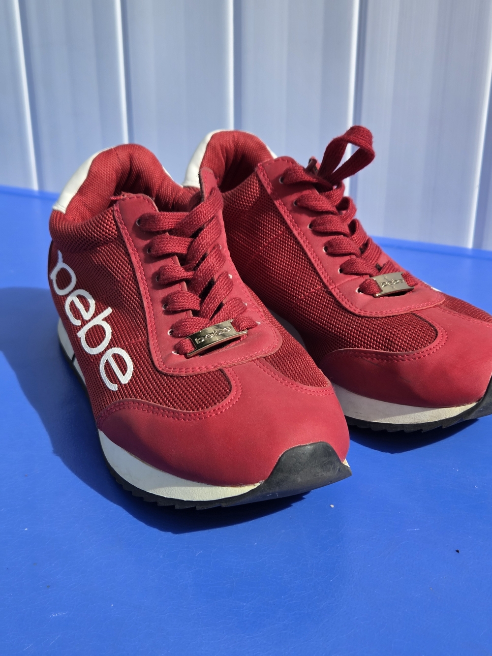 bebe Red Logo Athletic Sneakers Size US 9